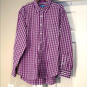 J. McLaughlin men’s dress shirt XL purple while
